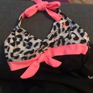 Hurley kids one piece halter bathing suit